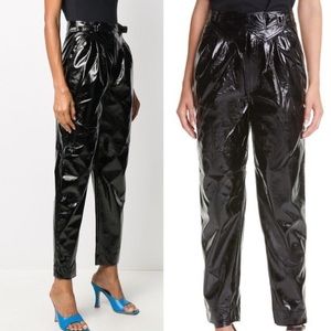 Rotate Birger Christensen Wilde High Waist patent leather pants